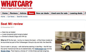 SEAT Mii What Car? review SEAT Mii What Car? review